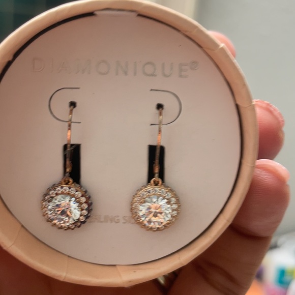 COPY - Diamonique Earrings - Picture 2 of 4